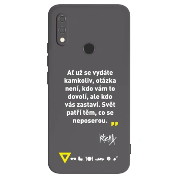 Picasee silikonový černý obal pro Xiaomi Redmi Note 7 - Kazma - SVĚT PATŘÍ TĚM, CO SE NEPOSEROU