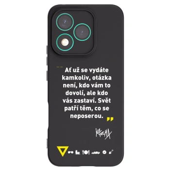 Picasee silikonový černý obal pro Honor 400 Lite 5G - Kazma - SVĚT PATŘÍ TĚM, CO SE NEPOSEROU