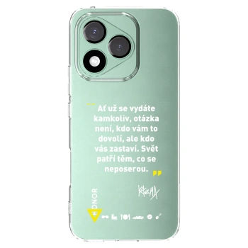 Picasee silikonový průhledný obal pro Honor 400 Lite 5G - Kazma - SVĚT PATŘÍ TĚM, CO SE NEPOSEROU