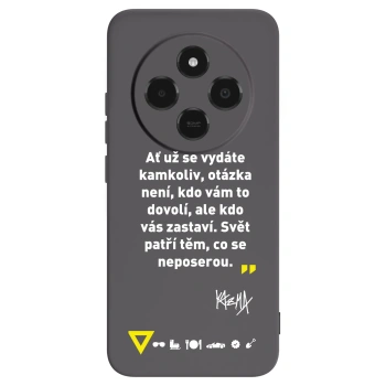 Picasee silikonový černý obal pro Xiaomi Poco C75 - Kazma - SVĚT PATŘÍ TĚM, CO SE NEPOSEROU