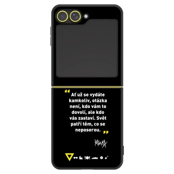 Obal pro Samsung Galaxy Z Flip5 5G - Kazma - SVĚT PATŘÍ TĚM, CO SE NEPOSEROU