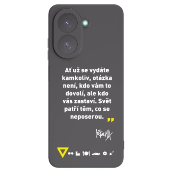 Picasee silikonový černý obal pro Xiaomi Redmi A5 - Kazma - SVĚT PATŘÍ TĚM, CO SE NEPOSEROU