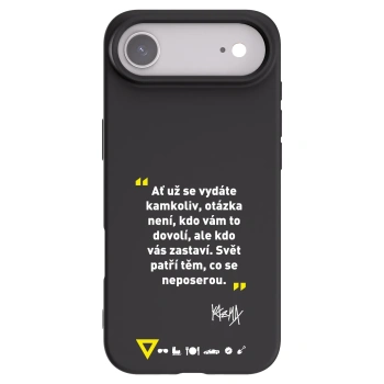 Picasee silikonový černý obal pro Apple iPhone Air - Kazma - SVĚT PATŘÍ TĚM, CO SE NEPOSEROU