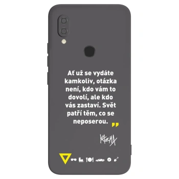 Picasee silikonový černý obal pro Xiaomi Redmi 7 - Kazma - SVĚT PATŘÍ TĚM, CO SE NEPOSEROU