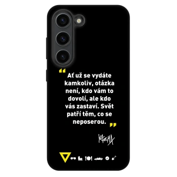 Picasee Fashion Case pro Samsung Galaxy S23+ 5G - Kazma - SVĚT PATŘÍ TĚM, CO SE NEPOSEROU