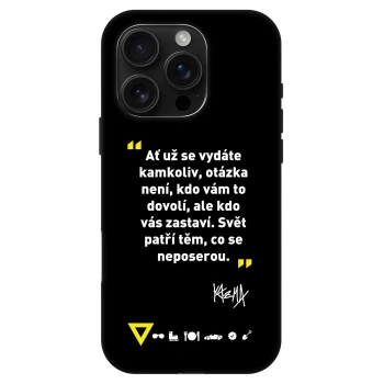 Picasee Fashion Case MagSafe Apple iPhone 16 Pro - Kazma - SVĚT PATŘÍ TĚM, CO SE NEPOSEROU