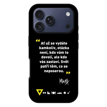 Obal pro Apple iPhone 17 Pro - Kazma - SVĚT PATŘÍ TĚM, CO SE NEPOSEROU
