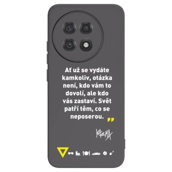 Picasee silikonový černý obal pro OnePlus 13R 5G - Kazma - SVĚT PATŘÍ TĚM, CO SE NEPOSEROU