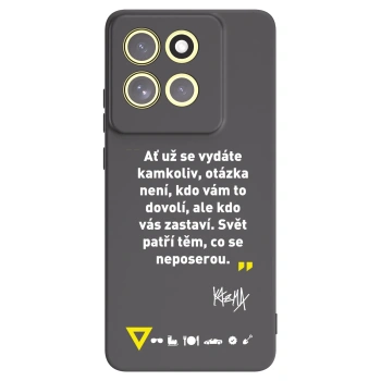 Picasee silikonový černý obal pro Motorola Moto G86 5G - Kazma - SVĚT PATŘÍ TĚM, CO SE NEPOSEROU