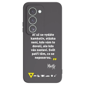 Picasee silikonový černý obal pro Xiaomi Redmi 15 5G - Kazma - SVĚT PATŘÍ TĚM, CO SE NEPOSEROU