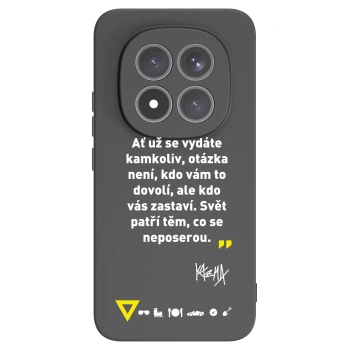 Picasee silikonový černý obal pro Xiaomi Redmi Note 15 Pro+ - Kazma - SVĚT PATŘÍ TĚM, CO SE NEPOSEROU