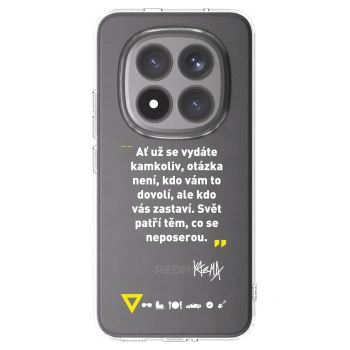 Picasee silikonový průhledný obal pro Xiaomi Redmi Note 15 Pro+ - Kazma - SVĚT PATŘÍ TĚM, CO SE NEPOSEROU