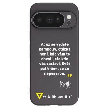 Picasee silikonový černý obal pro Google Pixel 10 Pro - Kazma - SVĚT PATŘÍ TĚM, CO SE NEPOSEROU