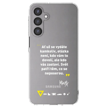 Picasee silikonový průhledný obal pro Samsung Galaxy A16 4G - Kazma - SVĚT PATŘÍ TĚM, CO SE NEPOSEROU