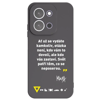 Picasee silikonový černý obal pro Xiaomi Redmi 15C 5G - Kazma - SVĚT PATŘÍ TĚM, CO SE NEPOSEROU