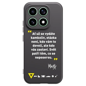 Picasee silikonový černý obal pro Xiaomi 17 - Kazma - SVĚT PATŘÍ TĚM, CO SE NEPOSEROU