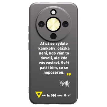 Picasee silikonový černý obal pro Honor Magic8 Lite 5G - Kazma - SVĚT PATŘÍ TĚM, CO SE NEPOSEROU