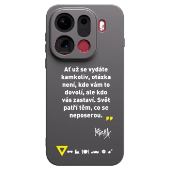 Picasee silikonový černý obal pro OPPO Find X9 Pro - Kazma - SVĚT PATŘÍ TĚM, CO SE NEPOSEROU