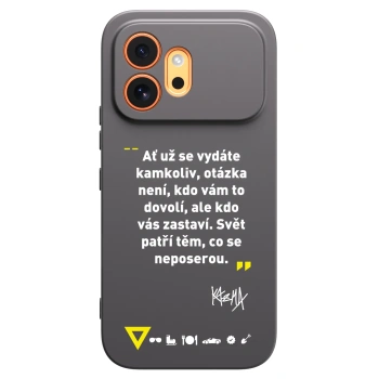 Picasee silikonový černý obal pro Honor 600 - Kazma - SVĚT PATŘÍ TĚM, CO SE NEPOSEROU