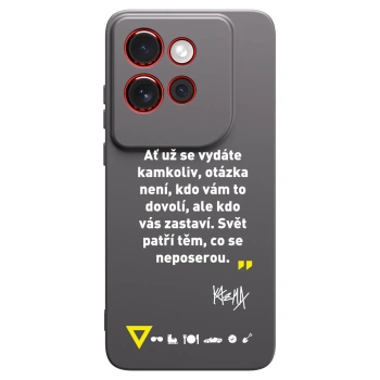 Picasee silikonový černý obal pro Motorola Edge 60 Neo 5G - Kazma - SVĚT PATŘÍ TĚM, CO SE NEPOSEROU