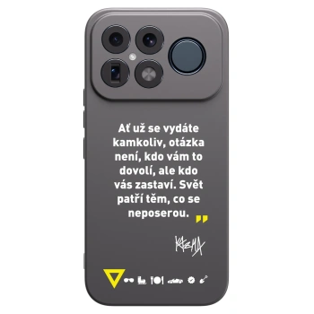 Picasee silikonový černý obal pro Xiaomi Poco F8 Ultra - Kazma - SVĚT PATŘÍ TĚM, CO SE NEPOSEROU