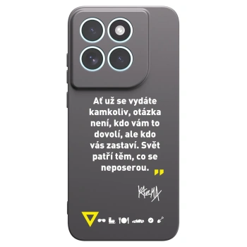 Picasee silikonový černý obal pro Motorola Edge 70 Fusion - Kazma - SVĚT PATŘÍ TĚM, CO SE NEPOSEROU