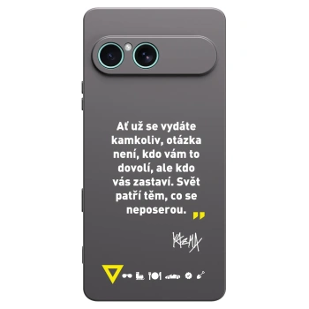 Picasee silikonový černý obal pro Sony Xperia 10 VII - Kazma - SVĚT PATŘÍ TĚM, CO SE NEPOSEROU
