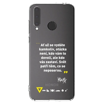 Picasee silikonový průhledný obal pro Honor 20 Lite - Kazma - SVĚT PATŘÍ TĚM, CO SE NEPOSEROU
