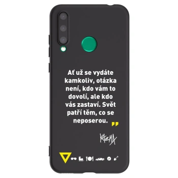 Picasee silikonový černý obal pro Honor 20 Lite - Kazma - SVĚT PATŘÍ TĚM, CO SE NEPOSEROU