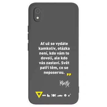 Picasee silikonový černý obal pro Xiaomi Redmi 7A - Kazma - SVĚT PATŘÍ TĚM, CO SE NEPOSEROU