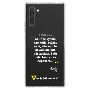 Picasee silikonový průhledný obal pro Samsung Galaxy Note 10 N970F - Kazma - SVĚT PATŘÍ TĚM, CO SE NEPOSEROU