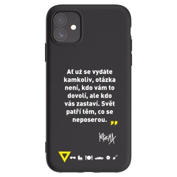 Picasee silikonový černý obal pro Apple iPhone 11 - Kazma - SVĚT PATŘÍ TĚM, CO SE NEPOSEROU