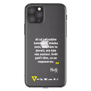 Picasee silikonový průhledný obal pro Apple iPhone 11 Pro - Kazma - SVĚT PATŘÍ TĚM, CO SE NEPOSEROU