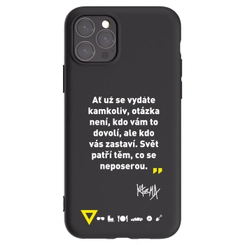 Picasee silikonový černý obal pro Apple iPhone 11 Pro - Kazma - SVĚT PATŘÍ TĚM, CO SE NEPOSEROU