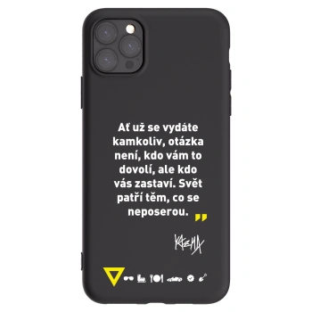 Picasee silikonový černý obal pro Apple iPhone 11 Pro Max - Kazma - SVĚT PATŘÍ TĚM, CO SE NEPOSEROU