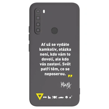 Picasee silikonový černý obal pro Xiaomi Redmi Note 8 - Kazma - SVĚT PATŘÍ TĚM, CO SE NEPOSEROU