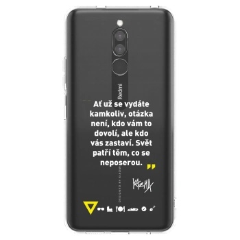 Picasee silikonový průhledný obal pro Xiaomi Redmi 8 - Kazma - SVĚT PATŘÍ TĚM, CO SE NEPOSEROU