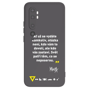 Picasee silikonový černý obal pro Xiaomi Mi Note 10 (Pro) - Kazma - SVĚT PATŘÍ TĚM, CO SE NEPOSEROU