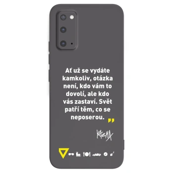 Picasee silikonový černý obal pro Samsung Galaxy S20 G980F - Kazma - SVĚT PATŘÍ TĚM, CO SE NEPOSEROU