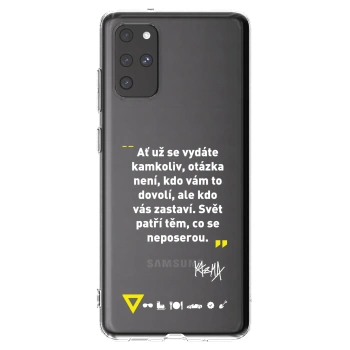 Picasee silikonový průhledný obal pro Samsung Galaxy S20+ G985F - Kazma - SVĚT PATŘÍ TĚM, CO SE NEPOSEROU