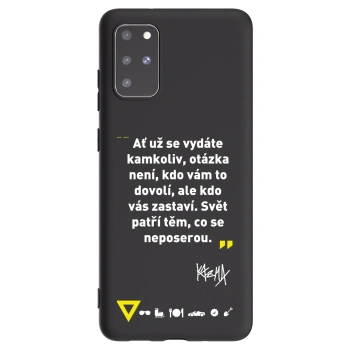 Picasee silikonový černý obal pro Samsung Galaxy S20+ G985F - Kazma - SVĚT PATŘÍ TĚM, CO SE NEPOSEROU