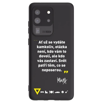 Picasee silikonový černý obal pro Samsung Galaxy S20 Ultra 5G G988F - Kazma - SVĚT PATŘÍ TĚM, CO SE NEPOSEROU