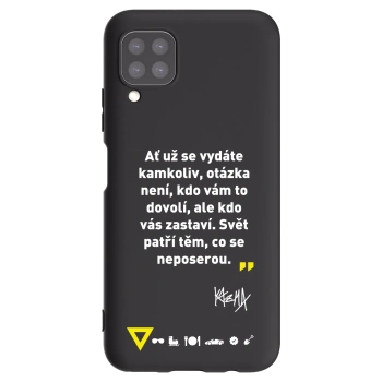 Picasee silikonový černý obal pro Huawei P40 Lite - Kazma - SVĚT PATŘÍ TĚM, CO SE NEPOSEROU