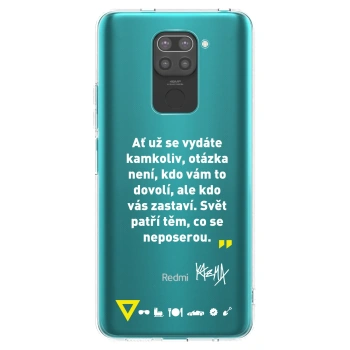 Picasee silikonový černý obal pro Xiaomi Redmi Note 9 - Kazma - SVĚT PATŘÍ TĚM, CO SE NEPOSEROU