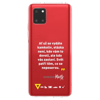Picasee silikonový průhledný obal pro Samsung Galaxy Note 10 Lite N770F - Kazma - SVĚT PATŘÍ TĚM, CO SE NEPOSEROU