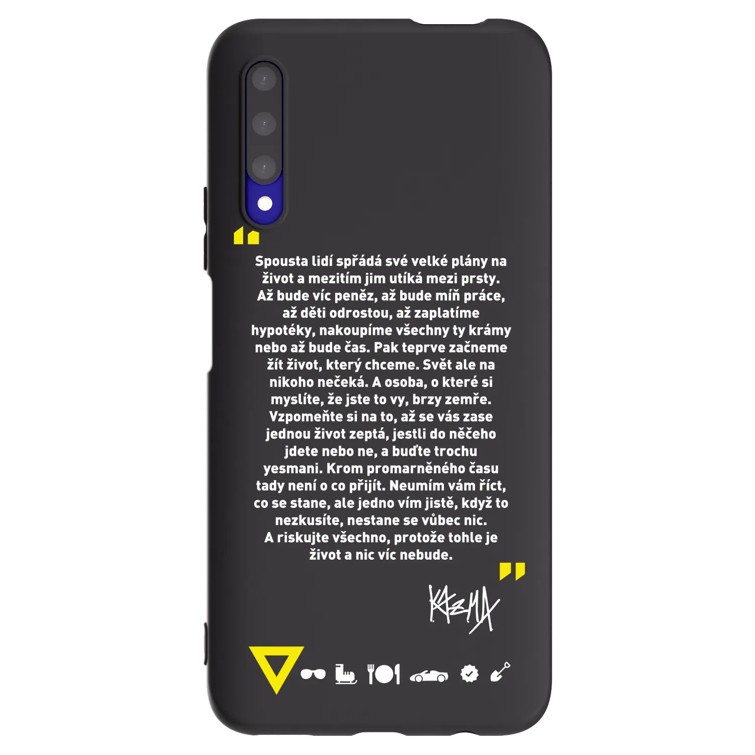 Picasee silikonový černý obal pro Honor 9X Pro - Kazma - BUĎTE TROCHU YESMANI