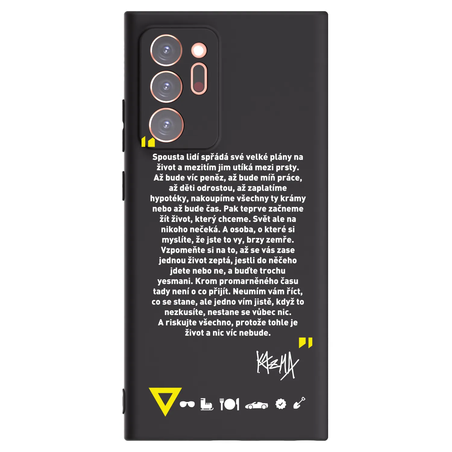 Picasee silikonový černý obal pro Samsung Galaxy Note 20 Ultra - Kazma - BUĎTE TROCHU YESMANI