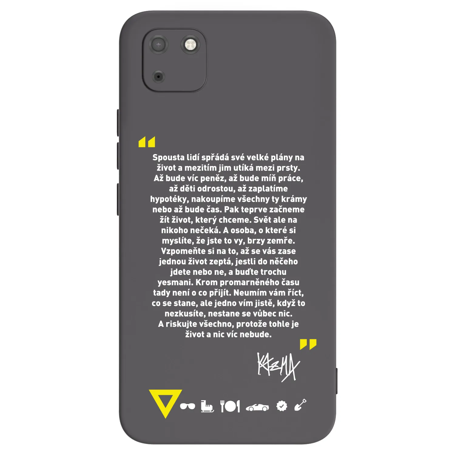 Picasee silikonový černý obal pro Huawei Y5P - Kazma - BUĎTE TROCHU YESMANI