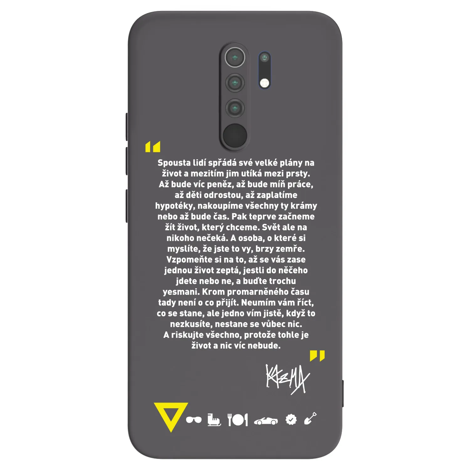 Picasee silikonový černý obal pro Xiaomi Redmi 9 - Kazma - BUĎTE TROCHU YESMANI