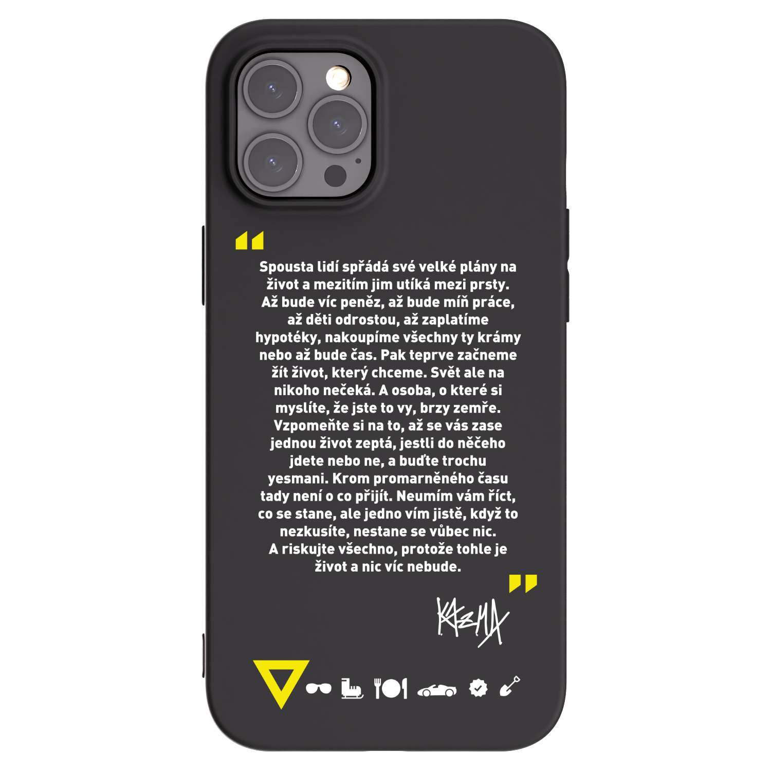 Picasee silikonový černý obal pro Apple iPhone 12 Pro Max - Kazma - BUĎTE TROCHU YESMANI